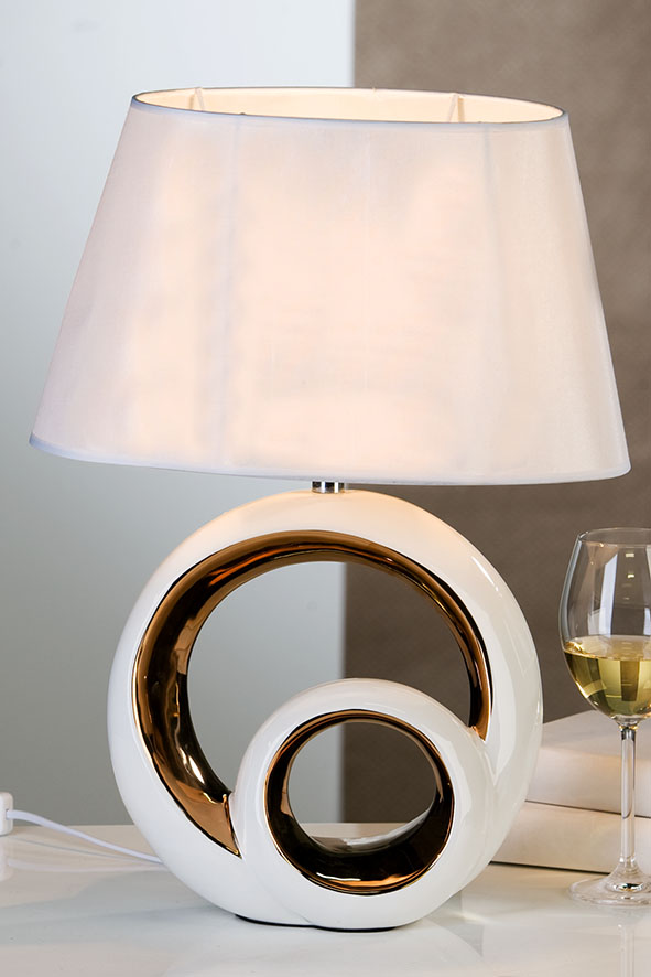 Lampe Circles blanc/argent