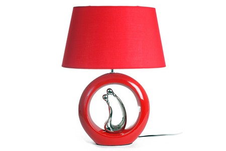 Lampe rouge/argent