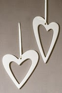 Coeur céramique blanc suspension