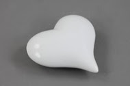 Coeur céramique blanc